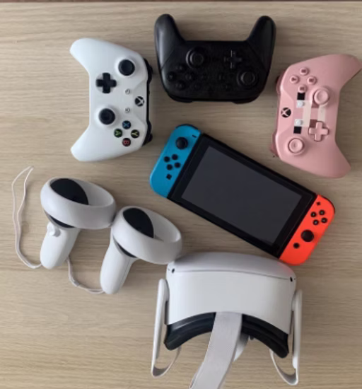 Board games and gaming setup